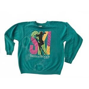 Teal Graphic Crewneck Sweatshirt
